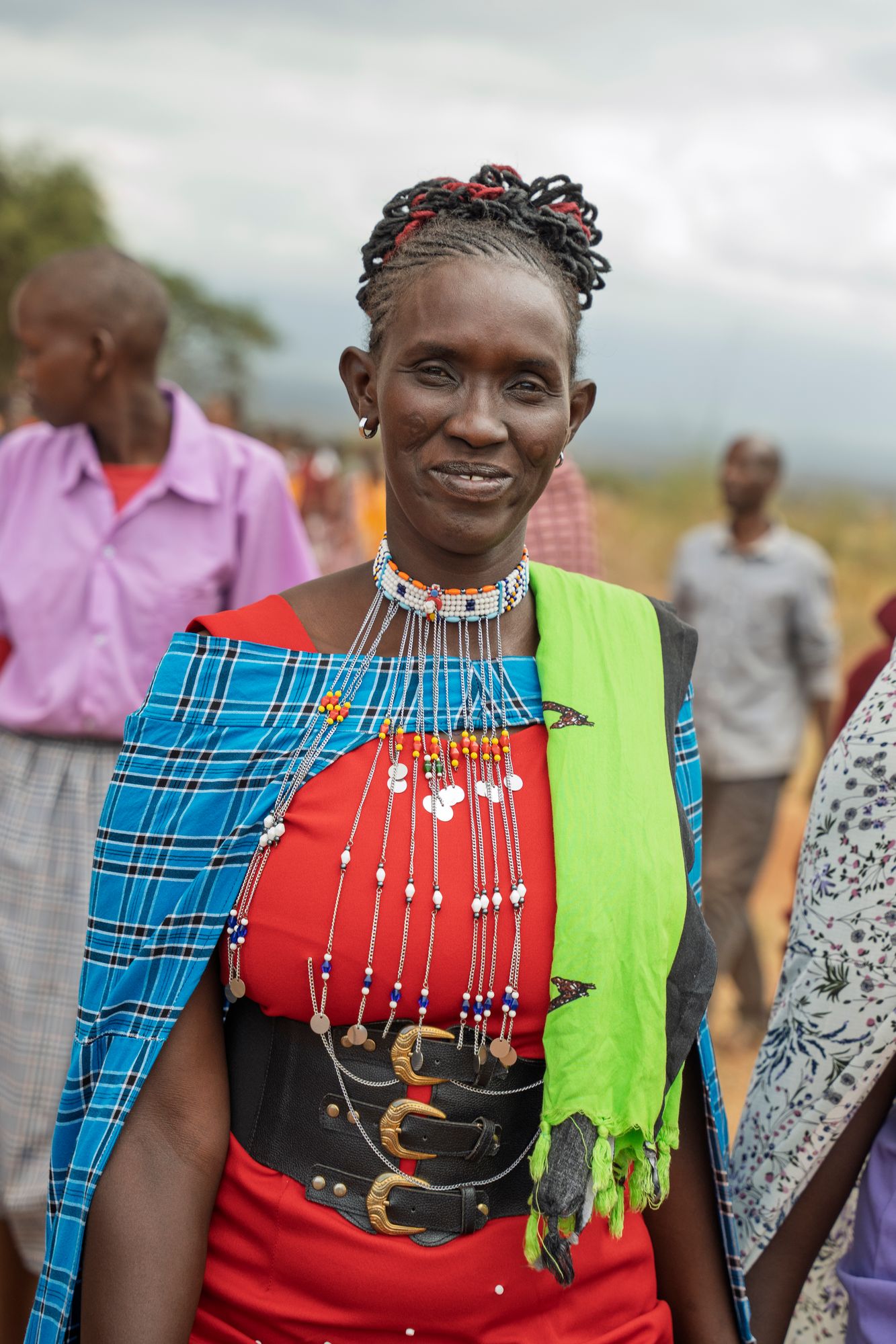A Maasai woman in traditional beadwork